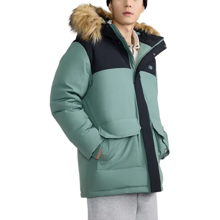 New Balance Warm WITH Down Jacket Men's Green-4