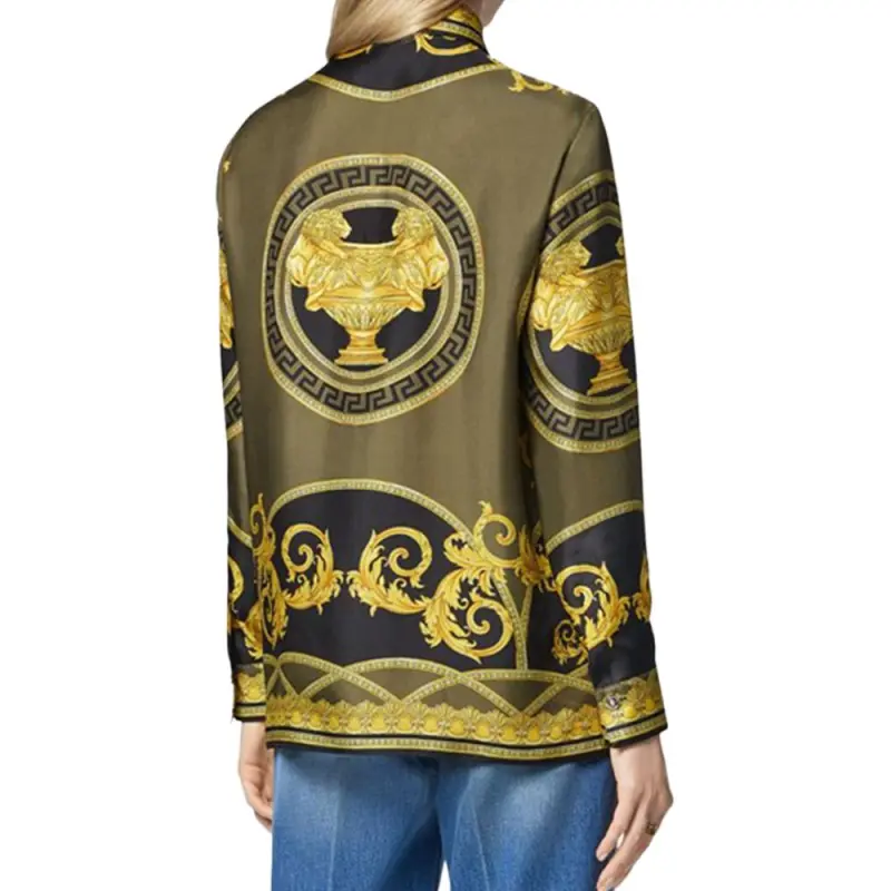 VERSACE Pattern Printed Long Sleeved Shirt-3