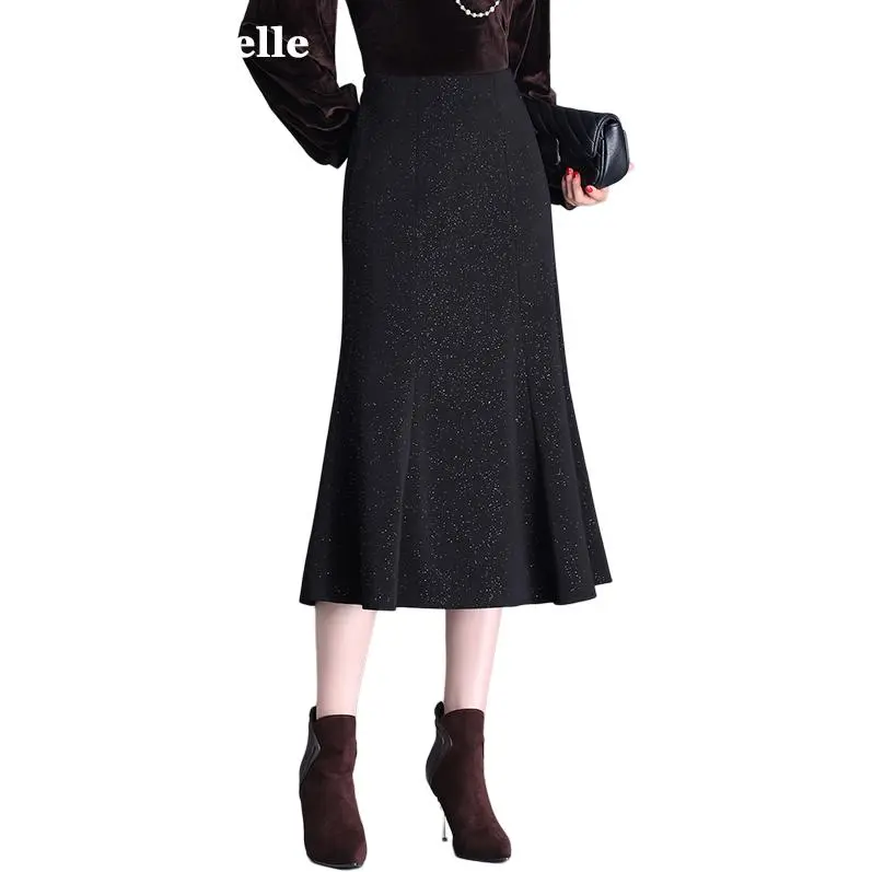 La Chapelle Casual Long Skirt Women's Black-3