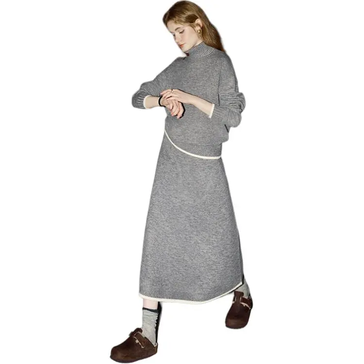 KUHNMARVIN Skirt Pullover Women's Gray-4