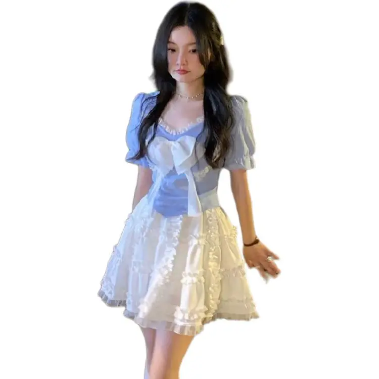 Flowers In Water Skirt Set Women's-3