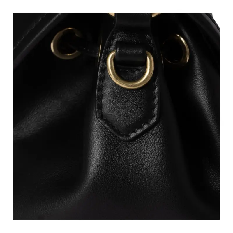 MIU MIU Calfskin Backpack Unisex Black-3