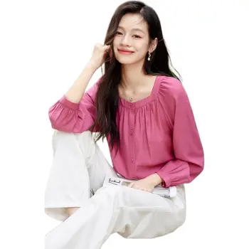 Like The Age Of Water Fall Shirt Regular Women's Rose Red