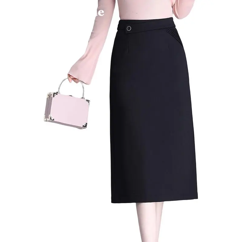 La Chapelle Casual Long Skirt Women's Black-3