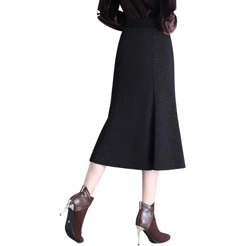 La Chapelle Casual Long Skirt Women's Black-4