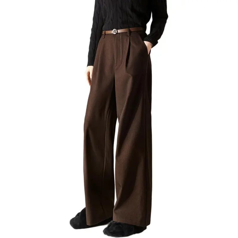 Mo Han Yi Mei Casual Pants Women's Coffee Brown-4