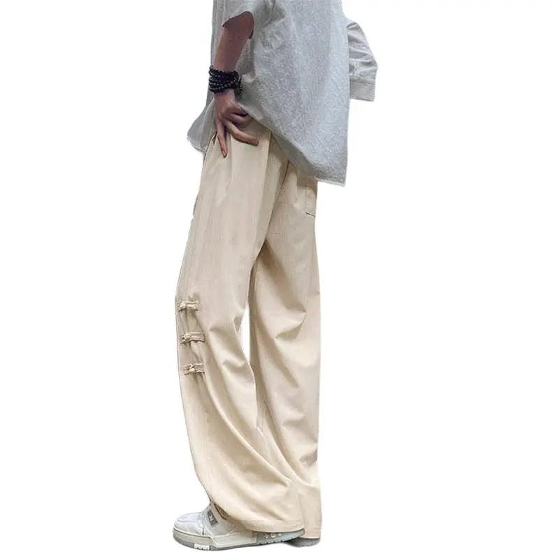 NOWSTIME Casual Pants Unisex Apricot-1