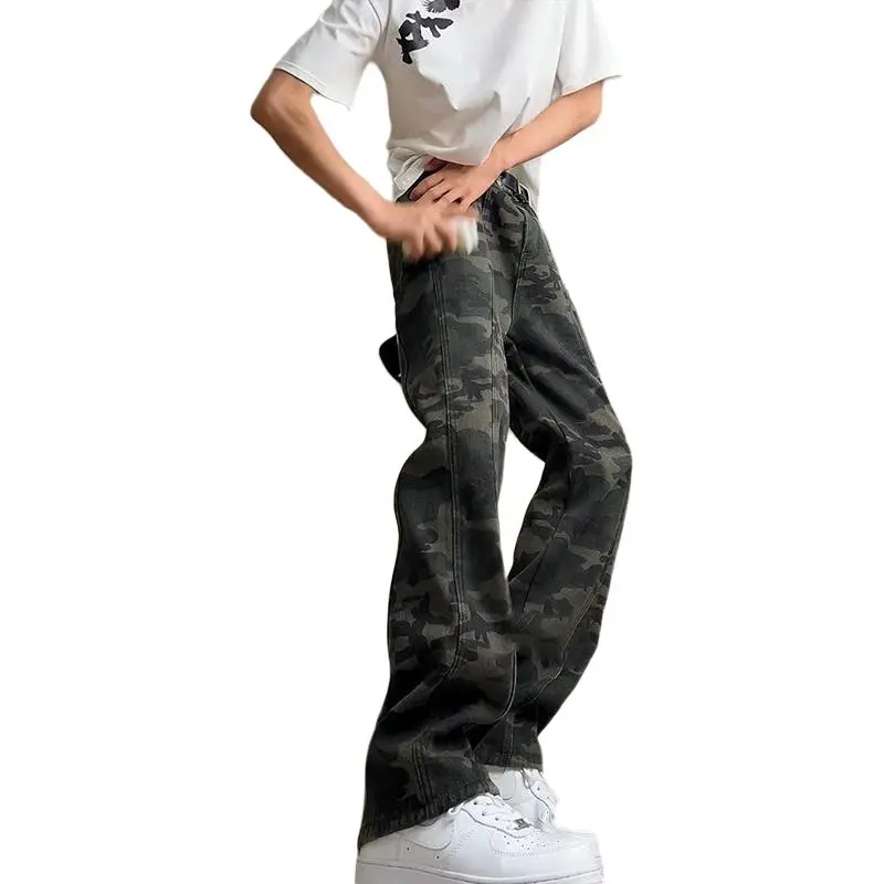 SUNSETMONENT Jeans Unisex Camouflage-3
