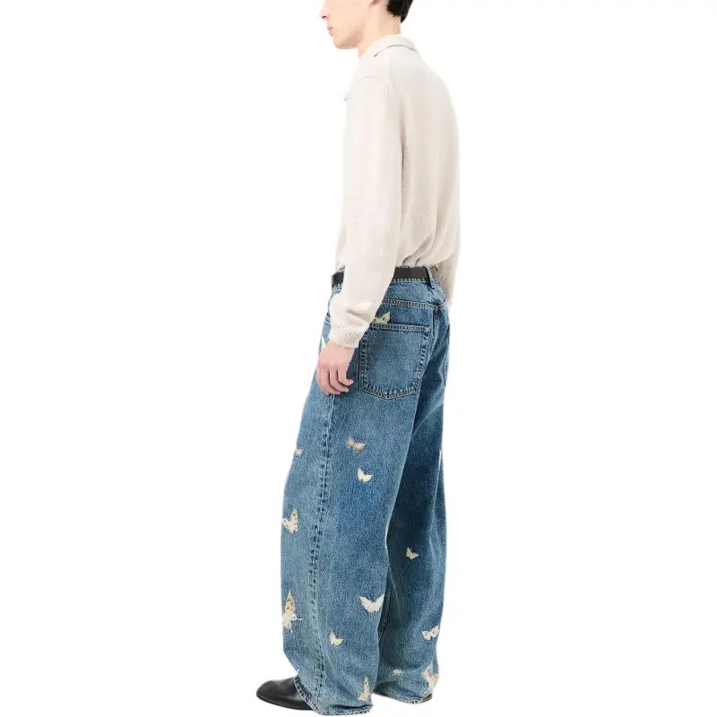 OUR LEGACY Butterfly embroidered Jeans-3