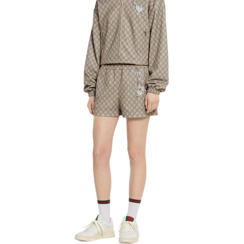 GUCCI FW25 Casual Shorts Women's Beige Brown-1