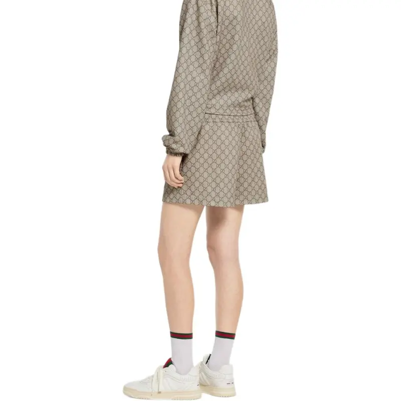 GUCCI FW25 Casual Shorts Women's Beige Brown-2