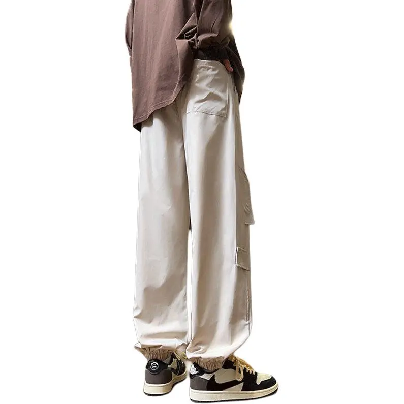 NOWSTIME Casual Pants Unisex Apricot-1