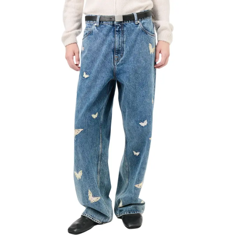 OUR LEGACY Butterfly embroidered Jeans-4