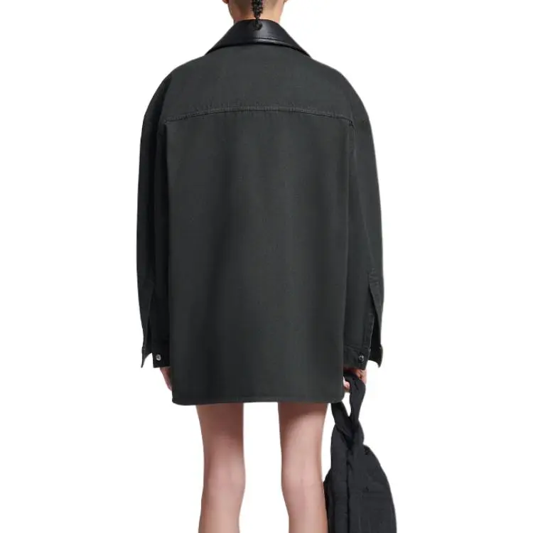 NANUSHKA Detachable collar Denim Jacket-3