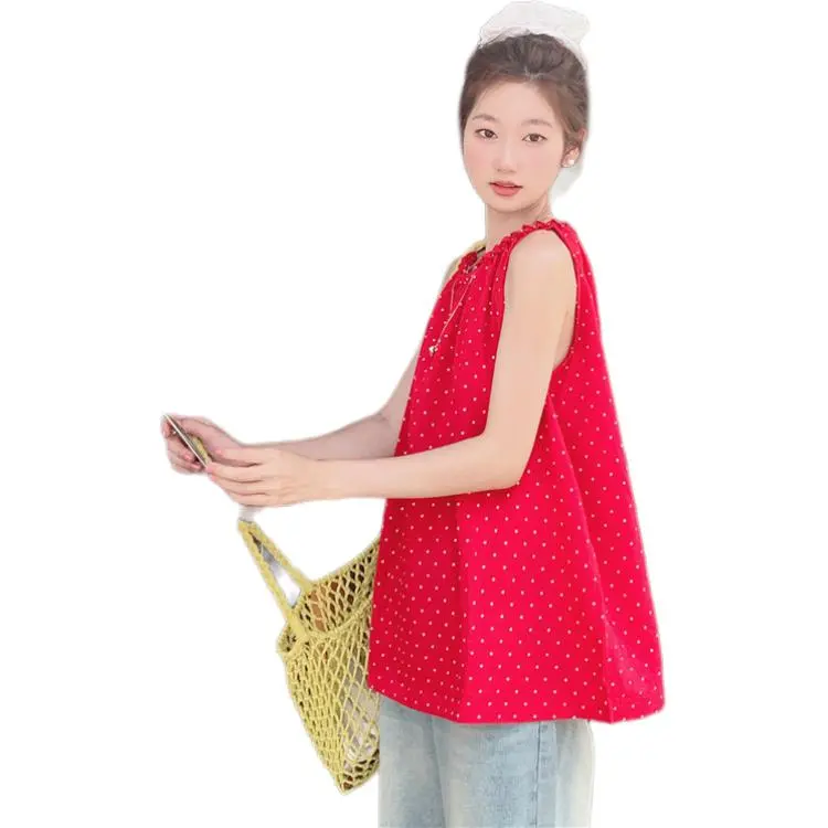 Mu Xiao Xin Tank Tops Women's Red-4