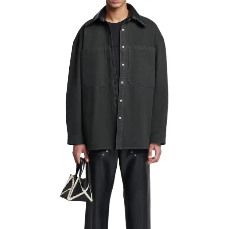 NANUSHKA Detachable collar Denim Jacket-4