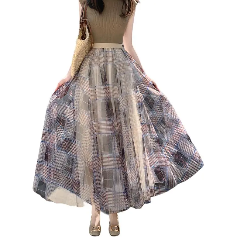 ABCMININ Casual Long Skirt Women's Image Color-1