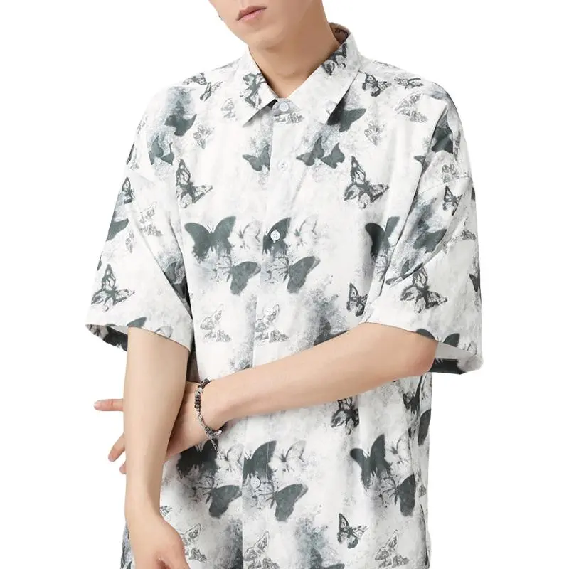 Zomuros Shirts Unisex Ink Wash Butterfly-1