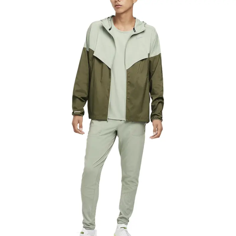 Nike FW24 Windrunner Repel Jackets Coats Men's Jade Color Horizon/Medium Olive-2