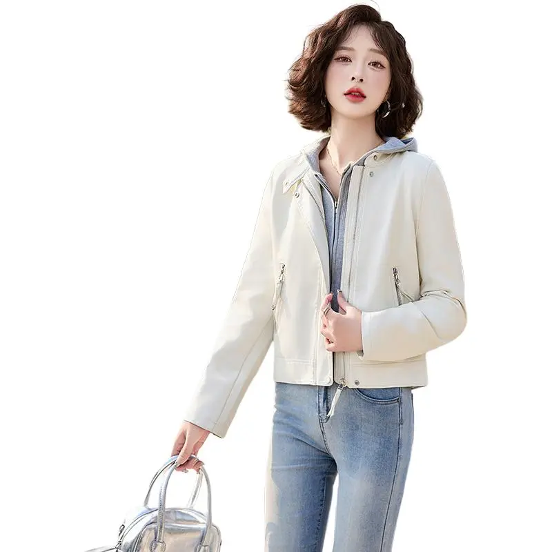 Yi Mengyuan Leather Jackets Coats Women's-3