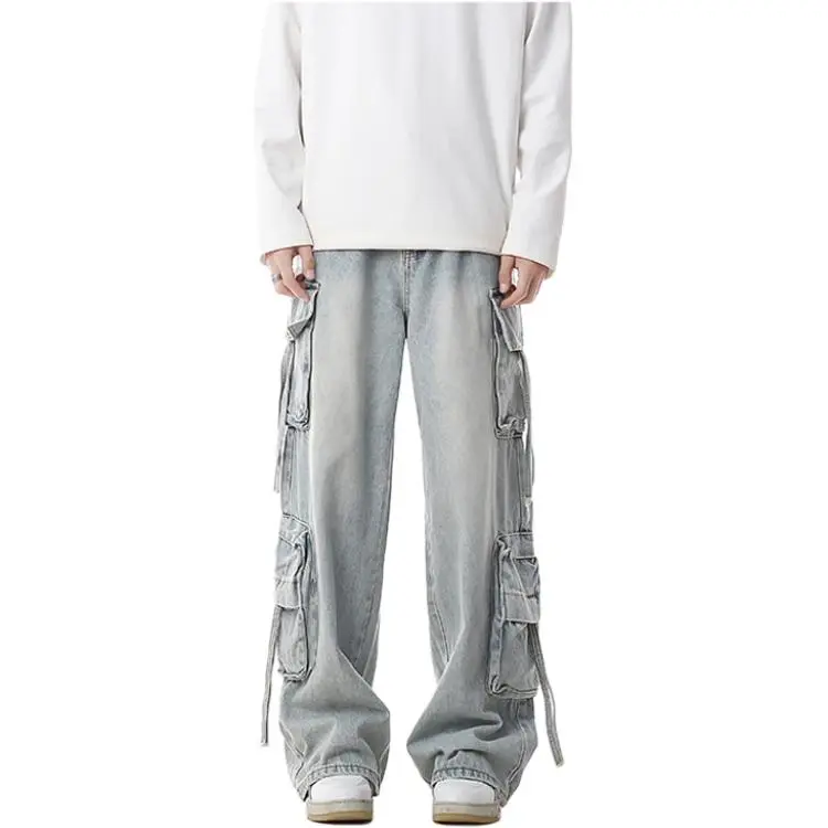 MIIRACER Jeans Unisex Light Blue-1