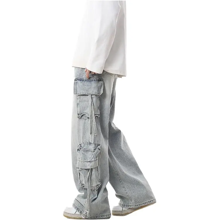 MIIRACER Jeans Unisex Light Blue-2