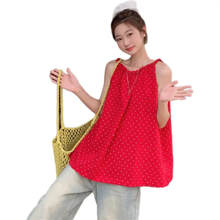 Mu Xiao Xin Tank Tops Women's Red-2