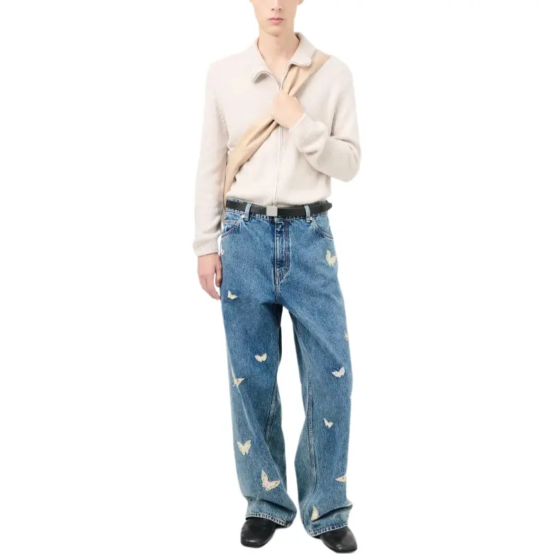 OUR LEGACY Butterfly embroidered Jeans-1