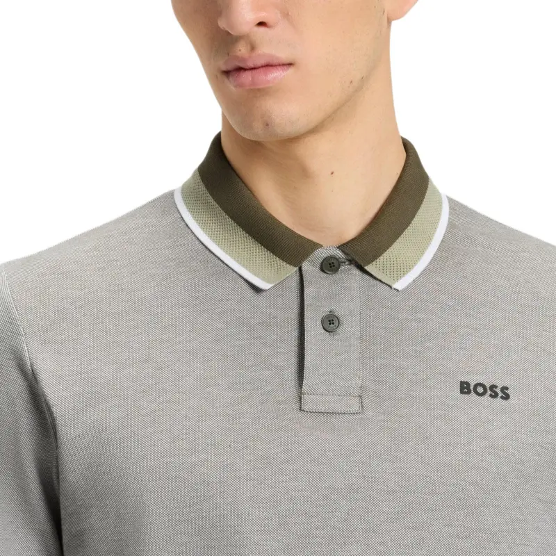 HUGO BOSS Polo Shirt Men's Light Gray-4