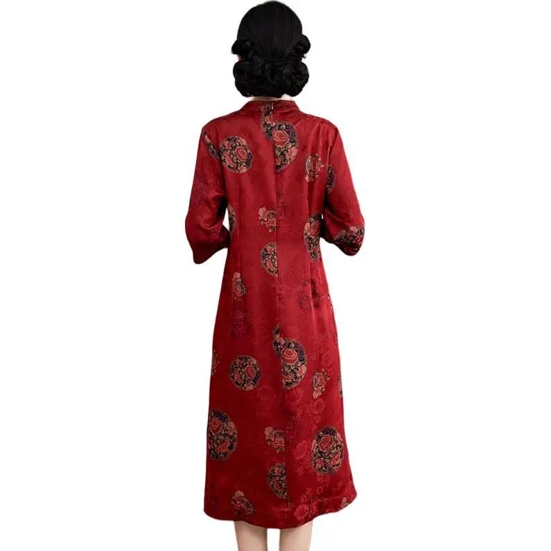Yi Mengyuan Silk Short Sleeved Dress Women's-2