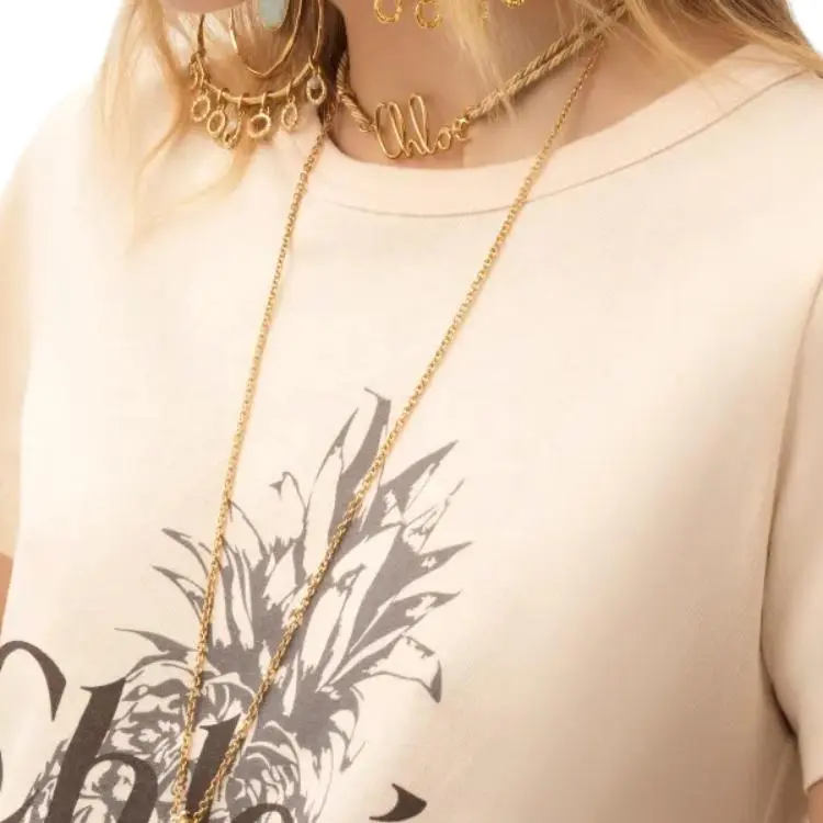 Chloe Regular T Shirt Women's Ivory White-4
