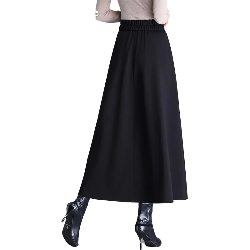 La Chapelle Casual Long Skirt Women's Black-4