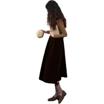 ZIHAN Sleeveless Dress Women's Winter Pear Green
