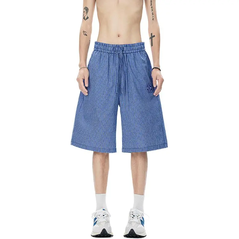 PVPVPV Casual Shorts Unisex Colorful Blue-3