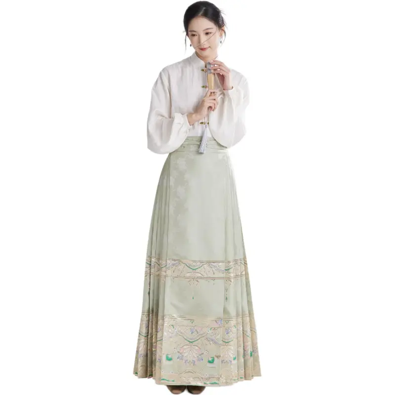 XINGHEHANGE New Chinese Style Modified Hanfu Casual Long Skirt Classical Style Elegant Women's-1