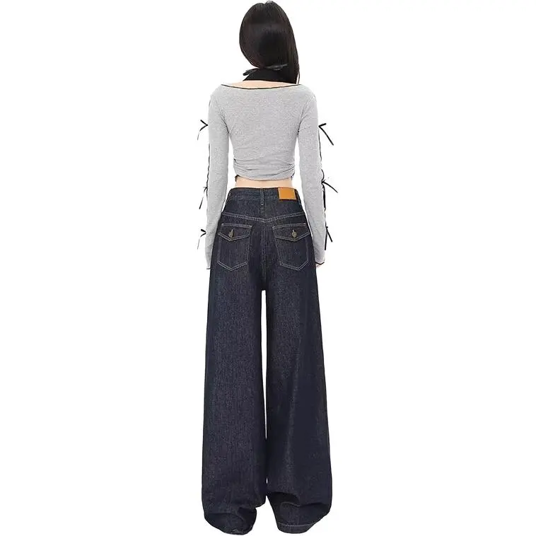 ADOONGA Jeans Women's Dark Blue-1