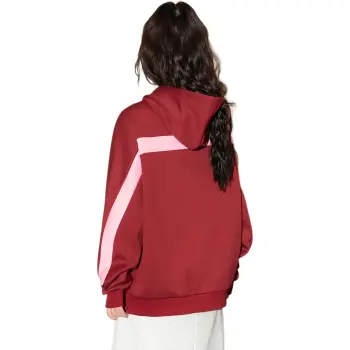 FAWENXIANGZI Sweatshirt Women's Burgundy