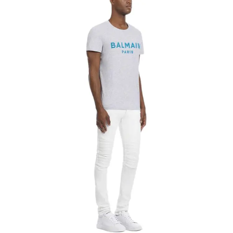 BALMAIN T Shirts Men Gray-1