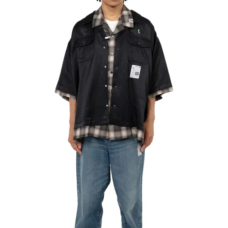 Maison Mihara Yasuhiro Double layered Short sleeve Shirt-2