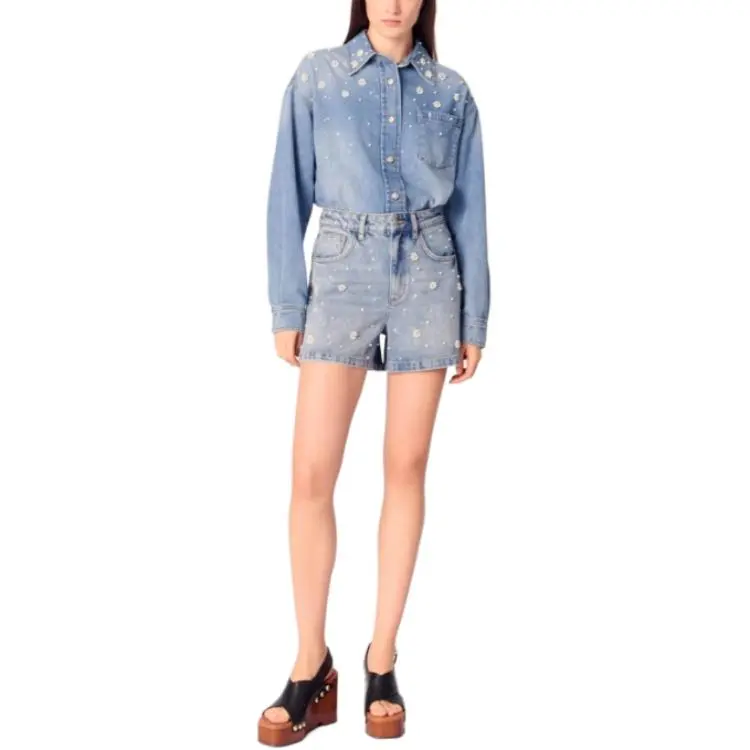 Maje Denim Shorts-1