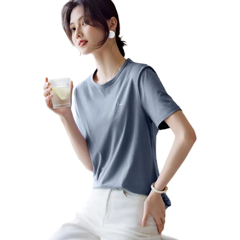 XWI T Shirts Women's Haze Blue-4