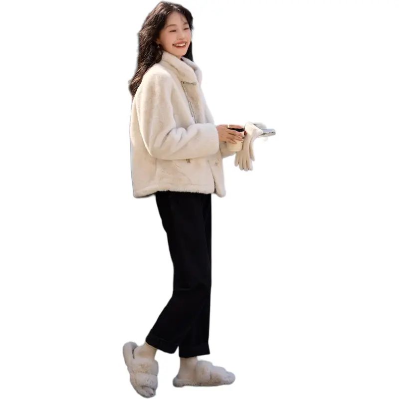 Mo Han Yi Mei Jackets Coats Women's Ecru-5