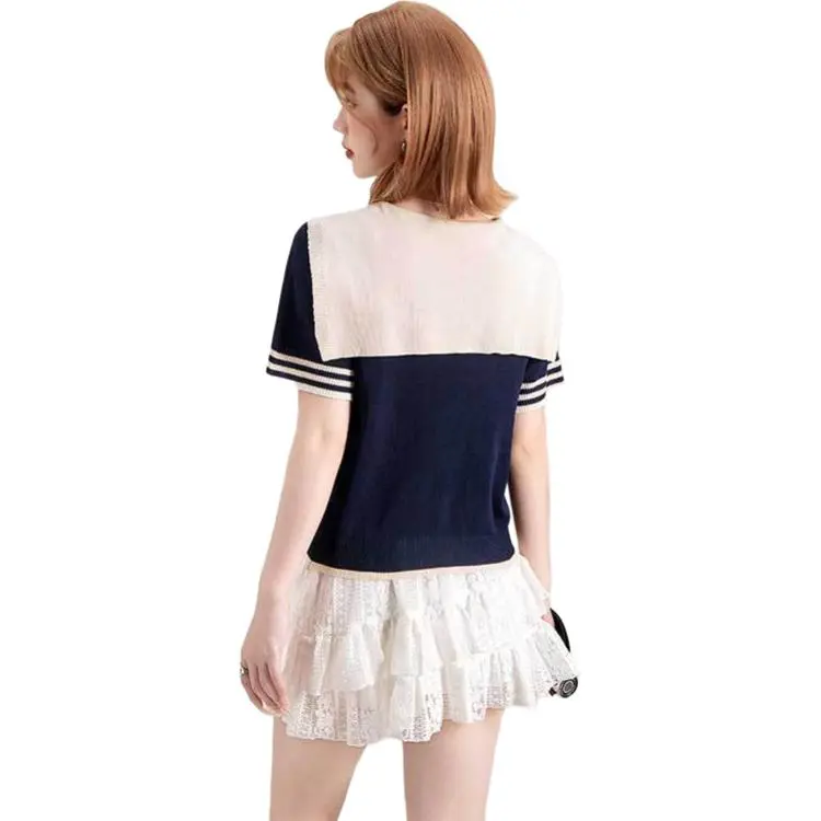 FAWENXIANGZI T Shirts Women's Blue-1