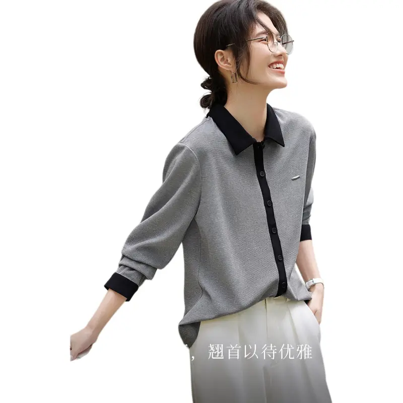 XWI Shirt Women's Heather Gray & Black-1