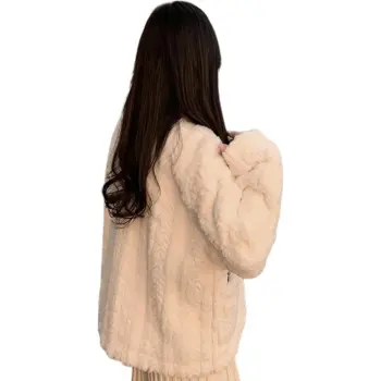 Flowers In Water Cropped Coats Women's Ecru