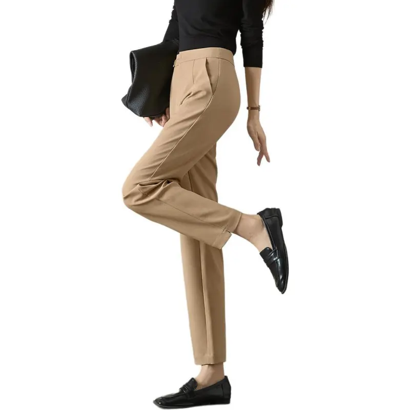 Mo Han Yi Mei Casual Pants Women's Light Khaki-3