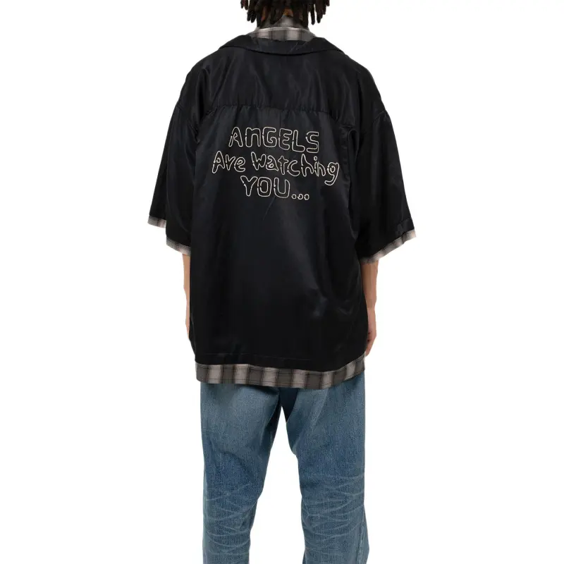 Maison Mihara Yasuhiro Double layered Short sleeve Shirt-3