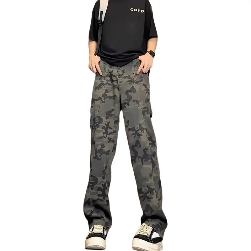 KVIV Jeans Men's Army Green Camouflage-3