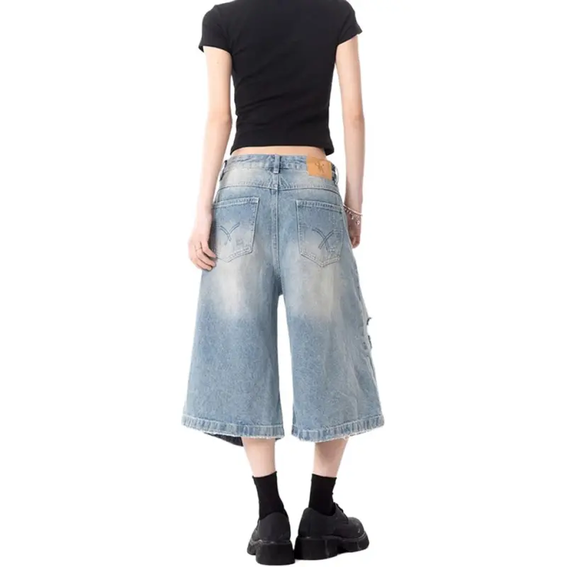 Weles Denim Shorts Unisex Blue-5