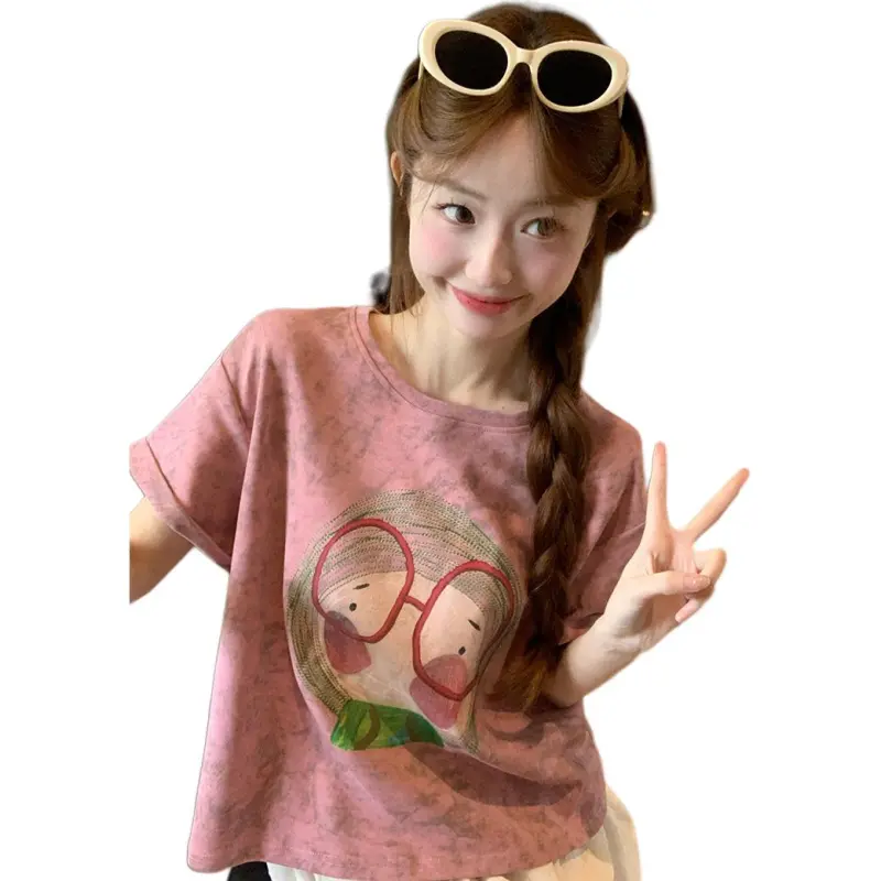 Mu Xiao Xin T Shirts Women's Pink Purple-4